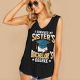 i Survived My Sisters Bachelor's Degree Graduation Gifts Women's V-Neck Tank Top