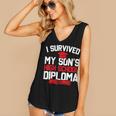 I Survived My Son's High School Diploma Graduation Women's V-Neck Tank Top