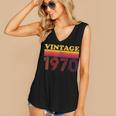 Vintage 1970 Retro Style 70's Born Nostalgia Vibes Birthday Women's V-Neck Tank Top