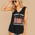 When I Think About Books I Touch My Shelf Bookworm Lovers Women's V-Neck Tank Top When I Think About Books I Touch My Shelf Bookworm Lovers Women's V-Neck Tank Top