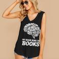 Women's My Brain Runs On Books Reading Bookworm Men Women Women's V-Neck Tank Top
