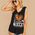 Women's Senior Niece Class Of 2026 Basketball Graduation Heart Women's V-Neck Tank Top