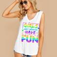80's Girls Just Wanna Have Fun Nostalgia 1980s Style Premium Tri-Blend Women's V-Neck Tank Top 80's Girls Just Wanna Have Fun Nostalgia 1980s Style Premium Tri-Blend Women's V-Neck Tank Top