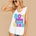 80's Vibe Retro Style Cassette Tape Nostalgia 1980s Party Premium Tri-Blend Women's V-Neck Tank Top