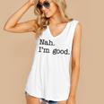 Antisocial Nah I'm Good Introvert Sarcastic Saying Women's V-Neck Tank Top
