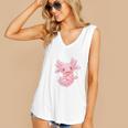 Axolovert Axolotl Humor Salamander Introvert Women's V-Neck Tank Top Axolovert Axolotl Humor Salamander Introvert Women's V-Neck Tank Top