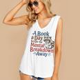 Book Lovers a Book a Day Keeps The Mental Breakdown Away Women's V-Neck Tank Top