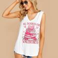 All Booked For Valentine Books Lover Teacher Floral Women's V-Neck Tank Top