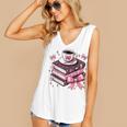 All Booked For Valentine's Teacher Coquette Bow Coffee Book Women's V-Neck Tank Top