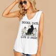 Books Cats Life Is Sweet Cat Book Lover Men Women Teen Women's V-Neck Tank Top Books Cats Life Is Sweet Cat Book Lover Men Women Teen Women's V-Neck Tank Top