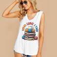 “Books Coffee & Yarn Enthusiast Cozy Reader Women's V-Neck Tank Top
