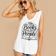 I Like Books More Than People Quote Women's V-Neck Tank Top