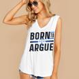 Born To Argue Graduation Lawyer Advocate Attorney Law Women's V-Neck Tank Top