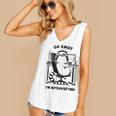 Cat With Coffee On Computer Go Away I'm Introverting Women's V-Neck Tank Top