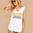 Caution Does Not Play Well With Others Introvert Women's V-Neck Tank Top Caution Does Not Play Well With Others Introvert Women's V-Neck Tank Top