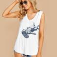 Cavalier King Charles Spaniel Book Nap Vintage Dog Mom Dad Women's V-Neck Tank Top