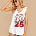 Class Of 2025 Senior 2025 Graduation Red Raglan Baseball Tee Women's V-Neck Tank Top
