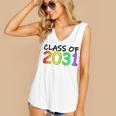 Class Of 2031 Pre-K -12th Grade Hand Prints Space Graduation Women's V-Neck Tank Top