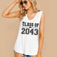 Class Of 2043 Grow With Me Graduation First Day Of School Women's V-Neck Tank Top