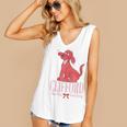 Clifford The Big Red Dog Pink Text With Bow Illustrated Book Women's V-Neck Tank Top