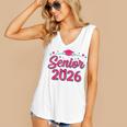 Coquette Pink Bow Senior 2026 Class Of Graduation Women's V-Neck Tank Top