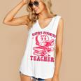 Cupid's Favorite Teacher Valentines Day Heart Book Lover Women's V-Neck Tank Top