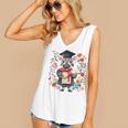 Cute Graduation Zebra Holding DiplomaShirt Women's V-Neck Tank Top