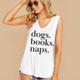 Dogs Books Naps Lovers Women's V-Neck Tank Top