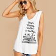 Dogs Plants Coffee Books Book Lover Dog Lover Reading Women's V-Neck Tank Top