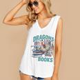 Easily Distracted By Dragons And Books Bookworm Women's V-Neck Tank Top Easily Distracted By Dragons And Books Bookworm Women's V-Neck Tank Top