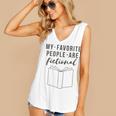 My Favorite People Are Fictional Book Reader Lover Women's V-Neck Tank Top