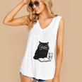 First Of All I’m A Delight Cute Cat Books Coffee Humor Women's V-Neck Tank Top First Of All I’m A Delight Cute Cat Books Coffee Humor Women's V-Neck Tank Top