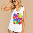 Frutiger Aero Aesthetic Tech Orb Pattern Heart Cherry Lips Raglan Baseball Tee Women's V-Neck Tank Top