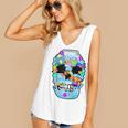 Frutiger Aero Aesthetic Tech Skull Computer Fishes Raglan Baseball Tee Women's V-Neck Tank Top