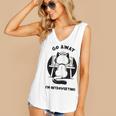Go Away I'm Introverting Cat With Coffee Women's V-Neck Tank Top