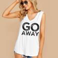 Go Away Sarcastic Antisocial Introvert Saying Women's V-Neck Tank Top Go Away Sarcastic Antisocial Introvert Saying Women's V-Neck Tank Top