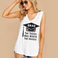 Grad 2021 Graduation Tassel Was Worth The Hassle Women's V-Neck Tank Top