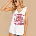 Groovy All Booked For Valentines Books Pink Coquette Bow Women's V-Neck Tank Top