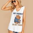 Grouchy Capybara Not Friendly Do Not Touch Introvert Premium Tri-Blend Women's V-Neck Tank Top