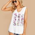 Halloween Pink Ghost Read More Books Spooky Boo Teacher Kids Women's V-Neck Tank Top