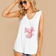 Id Rather Be With My Axolotl Salamander Introvert Raglan Baseball Tee Women's V-Neck Tank Top