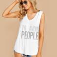 I'm Just Here To Avoid People Saying Sarcasm Introvert Women's V-Neck Tank Top