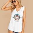 Introvert Music Lover Donuts Sarcastic Women's V-Neck Tank Top Introvert Music Lover Donuts Sarcastic Women's V-Neck Tank Top