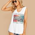 Introvert Raccoon Animal Lover Trash Panda Antisocial Retro Women's V-Neck Tank Top