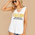 Introverted Does Not Play Well Competitive Athletic Women's V-Neck Tank Top Introverted Does Not Play Well Competitive Athletic Women's V-Neck Tank Top