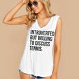 Introverted Tennis Player Tennis Introvert Women's V-Neck Tank Top Introverted Tennis Player Tennis Introvert Women's V-Neck Tank Top