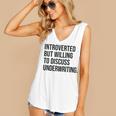 Introverted Underwriter Underwriting Introvert Women's V-Neck Tank Top Introverted Underwriter Underwriting Introvert Women's V-Neck Tank Top