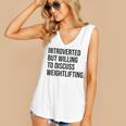 Introverted Weightlifter Gym Weightlifting Introvert Women's V-Neck Tank Top Introverted Weightlifter Gym Weightlifting Introvert Women's V-Neck Tank Top