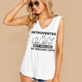 Introverted But Willing To Discuss Cats Introvert Shy Women's V-Neck Tank Top Introverted But Willing To Discuss Cats Introvert Shy Women's V-Neck Tank Top