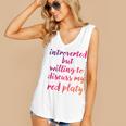 Introverted Willing To Discuss Red Platy Introvert Women's V-Neck Tank Top Introverted Willing To Discuss Red Platy Introvert Women's V-Neck Tank Top